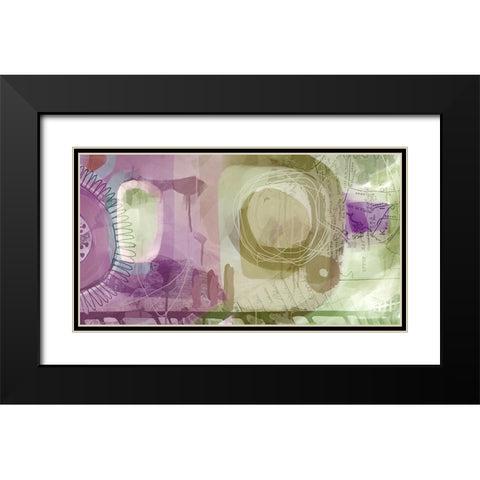 Walk in the Garden Black Modern Wood Framed Art Print with Double Matting by Naskrent, Delores