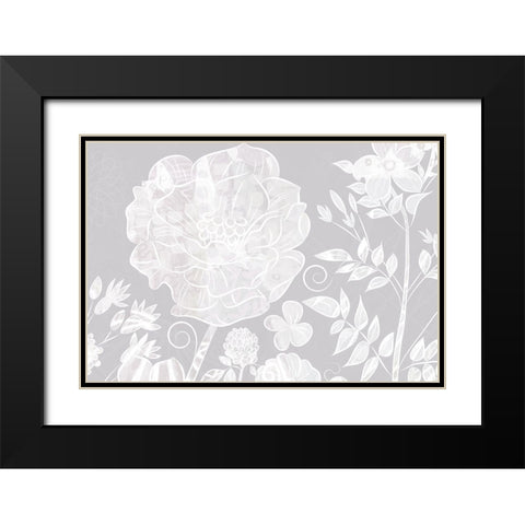 Field Poppy Black Modern Wood Framed Art Print with Double Matting by Naskrent, Delores