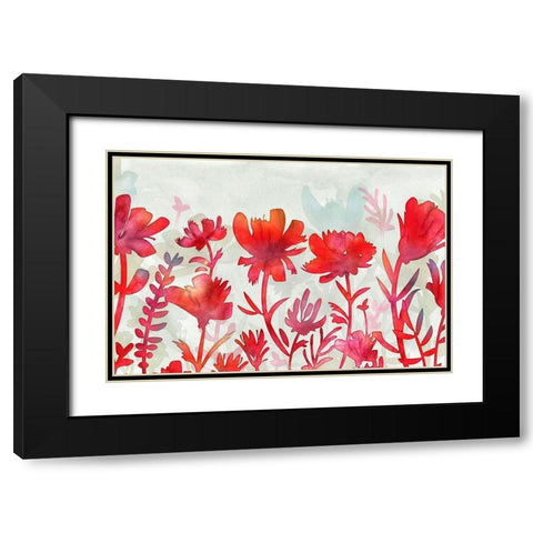 Claret Oasis Black Modern Wood Framed Art Print with Double Matting by Naskrent, Delores