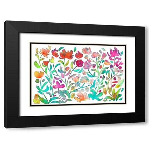 Foliage in July Black Modern Wood Framed Art Print with Double Matting by Naskrent, Delores