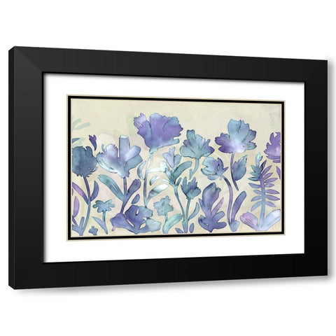 Dusky Purple Garden Black Modern Wood Framed Art Print with Double Matting by Naskrent, Delores