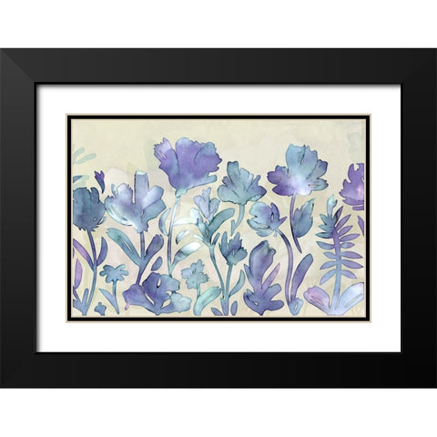 Dusky Purple Garden Black Modern Wood Framed Art Print with Double Matting by Naskrent, Delores