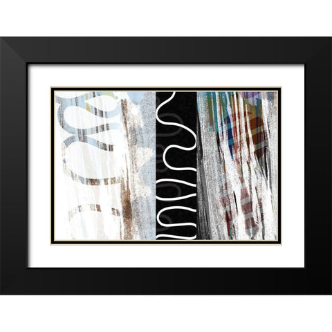 Juncture  Black Modern Wood Framed Art Print with Double Matting by Naskrent, Delores
