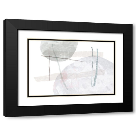 Enduring Black Modern Wood Framed Art Print with Double Matting by Naskrent, Delores