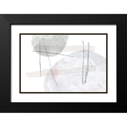 Enduring Black Modern Wood Framed Art Print with Double Matting by Naskrent, Delores
