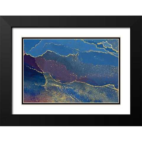 In the Navy Black Modern Wood Framed Art Print with Double Matting by Naskrent, Delores