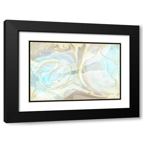 Lake Murray Blue Black Modern Wood Framed Art Print with Double Matting by Naskrent, Delores