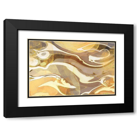 Toasted Marshmallow Black Modern Wood Framed Art Print with Double Matting by Naskrent, Delores