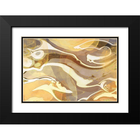 Toasted Marshmallow Black Modern Wood Framed Art Print with Double Matting by Naskrent, Delores