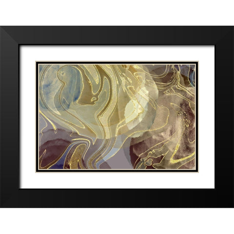 Mink Tan Black Modern Wood Framed Art Print with Double Matting by Naskrent, Delores