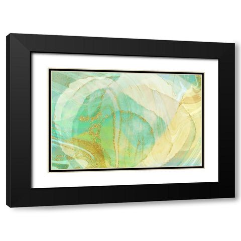 Foamy Lime Black Modern Wood Framed Art Print with Double Matting by Naskrent, Delores