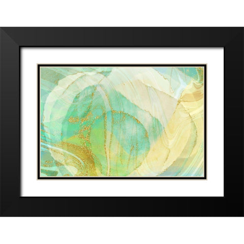 Foamy Lime Black Modern Wood Framed Art Print with Double Matting by Naskrent, Delores