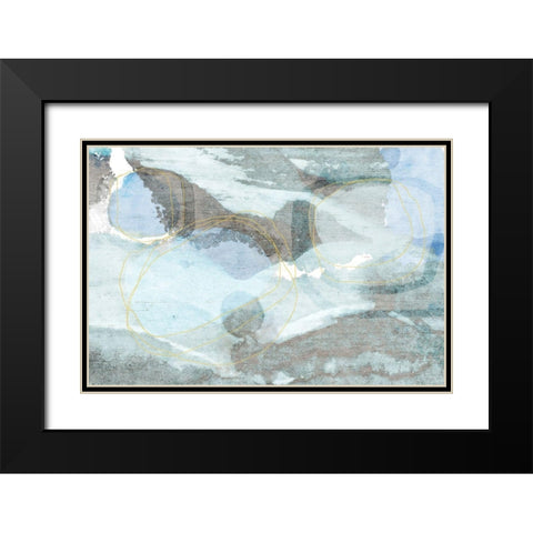 Smoky Slate Black Modern Wood Framed Art Print with Double Matting by Naskrent, Delores