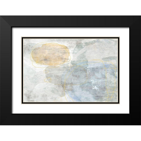Flaxen Prairie Black Modern Wood Framed Art Print with Double Matting by Naskrent, Delores