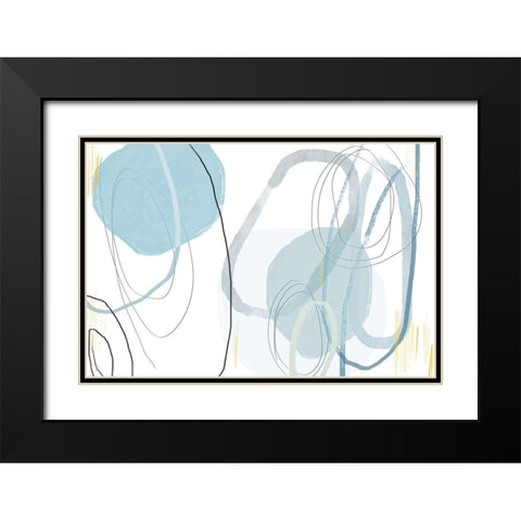 Down Rush Black Modern Wood Framed Art Print with Double Matting by Naskrent, Delores