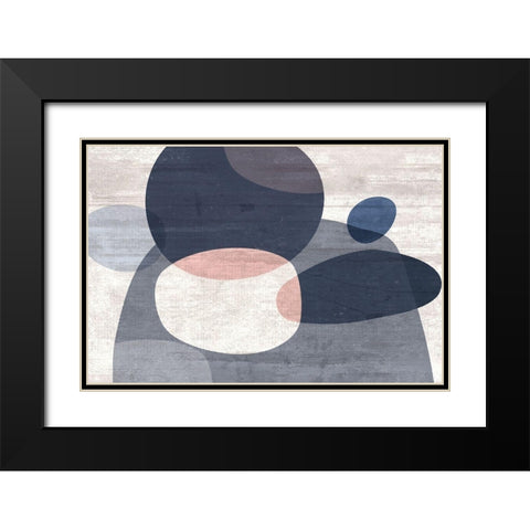 Plaster Tangle Black Modern Wood Framed Art Print with Double Matting by Naskrent, Delores