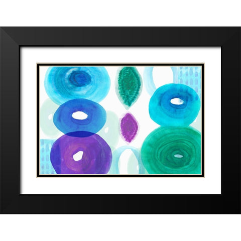 Ocean Jewels I Black Modern Wood Framed Art Print with Double Matting by Kouta, Flora