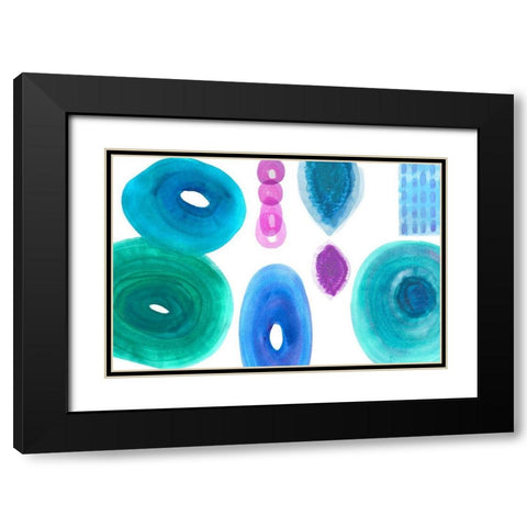 Ocean Jewels III Black Modern Wood Framed Art Print with Double Matting by Kouta, Flora