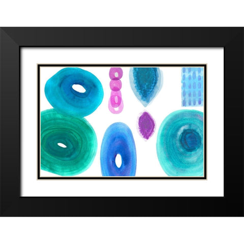 Ocean Jewels III Black Modern Wood Framed Art Print with Double Matting by Kouta, Flora