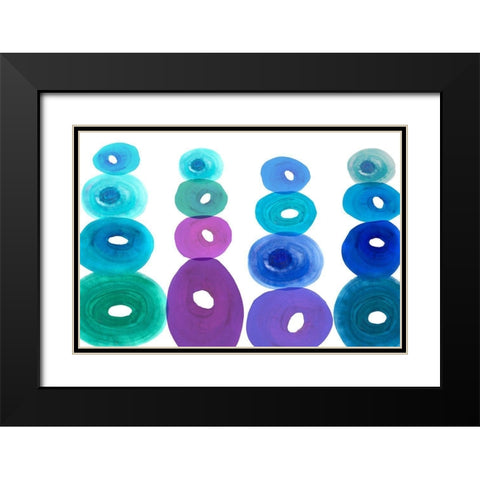 Ocean Jewels IV Black Modern Wood Framed Art Print with Double Matting by Kouta, Flora