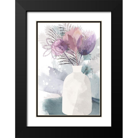 After the Rain II Black Modern Wood Framed Art Print with Double Matting by Kouta, Flora