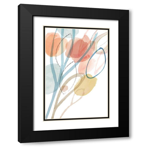 Angeline II Black Modern Wood Framed Art Print with Double Matting by Kouta, Flora