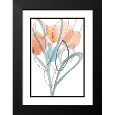 Angeline III Black Modern Wood Framed Art Print with Double Matting by Kouta, Flora