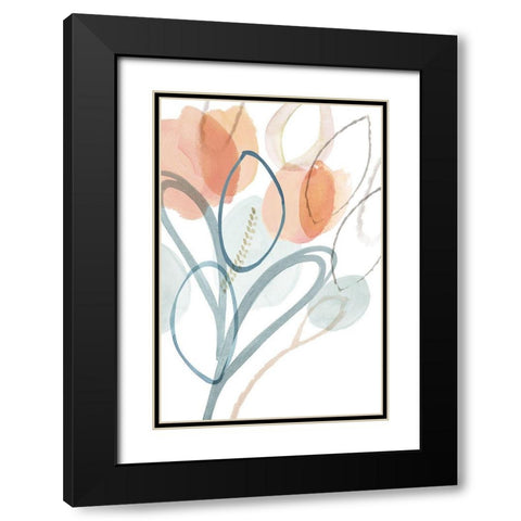 Angeline IV Black Modern Wood Framed Art Print with Double Matting by Kouta, Flora