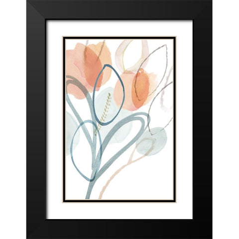 Angeline IV Black Modern Wood Framed Art Print with Double Matting by Kouta, Flora