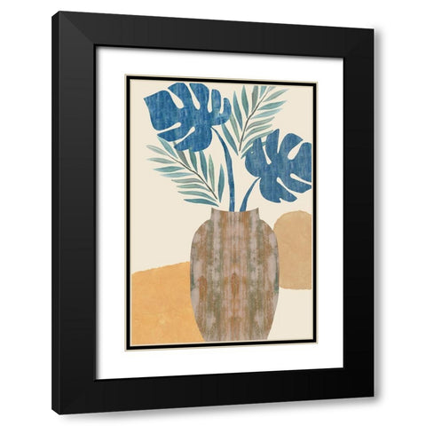 Indigo Yellow Still Life I Black Modern Wood Framed Art Print with Double Matting by Kouta, Flora