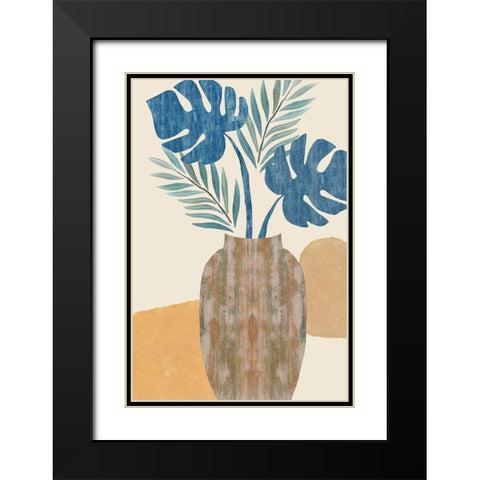 Indigo Yellow Still Life I Black Modern Wood Framed Art Print with Double Matting by Kouta, Flora
