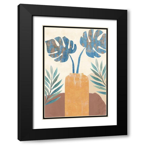 Indigo Yellow Still Life II Black Modern Wood Framed Art Print with Double Matting by Kouta, Flora