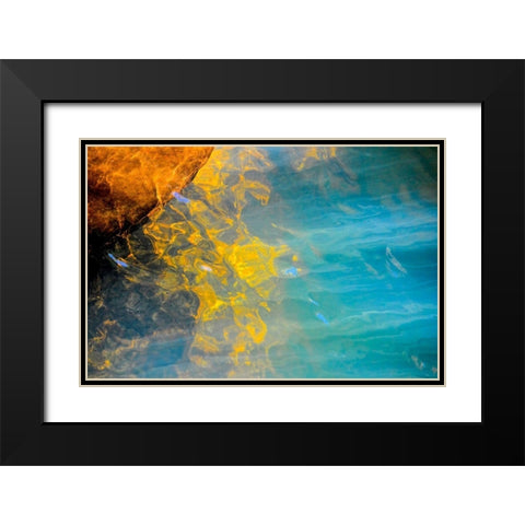 Blazing Star Black Modern Wood Framed Art Print with Double Matting by Cooper, Helena