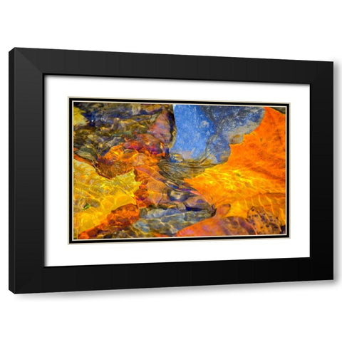 Undulations Black Modern Wood Framed Art Print with Double Matting by Cooper, Helena