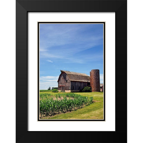 Old Brown Barn Black Modern Wood Framed Art Print with Double Matting by Robertson, Leda