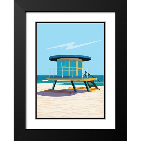 dipsouth beach Black Modern Wood Framed Art Print with Double Matting by ARCTIC FRAME