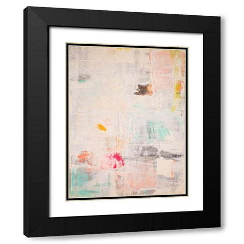 Mosaic I Black Modern Wood Framed Art Print with Double Matting by Aryai, Sia