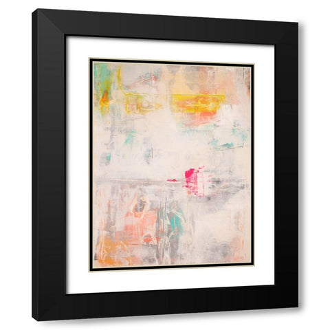 Mosaic II Black Modern Wood Framed Art Print with Double Matting by Aryai, Sia