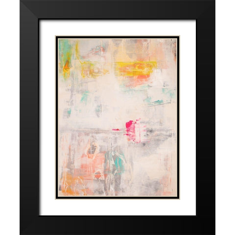 Mosaic II Black Modern Wood Framed Art Print with Double Matting by Aryai, Sia