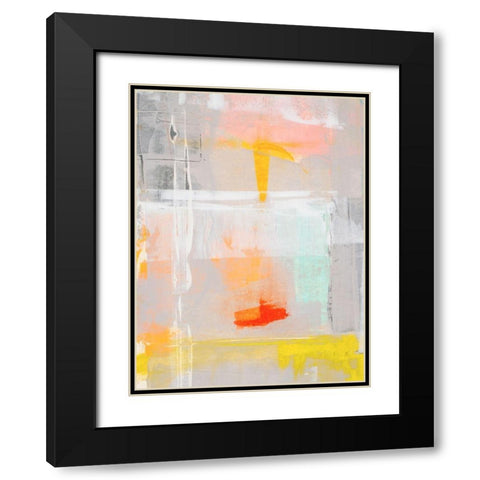 Mosaic III Black Modern Wood Framed Art Print with Double Matting by Aryai, Sia