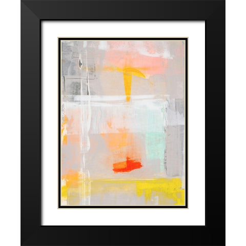 Mosaic III Black Modern Wood Framed Art Print with Double Matting by Aryai, Sia