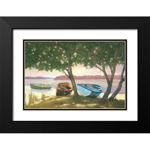 Lakeside II Black Modern Wood Framed Art Print with Double Matting by Reynolds, Graham