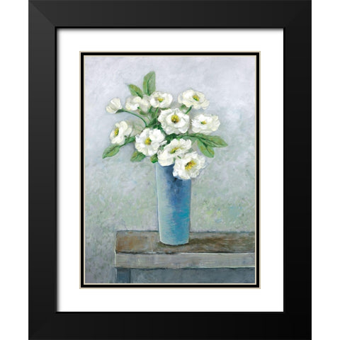 Les Fleurs Du Jour Black Modern Wood Framed Art Print with Double Matting by Joy, Julie