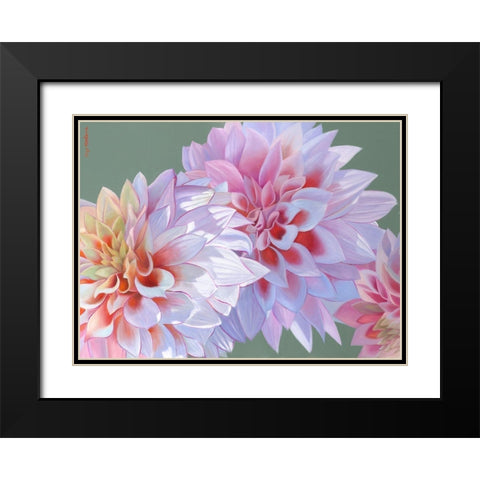 Heart And Soul Black Modern Wood Framed Art Print with Double Matting by Montana, Enzo