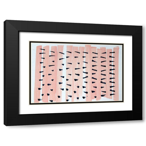 Minimalist Painting Black Modern Wood Framed Art Print with Double Matting by Orlov, Irena