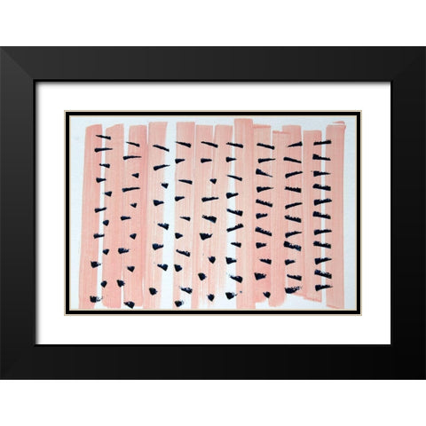 Minimalist Painting Black Modern Wood Framed Art Print with Double Matting by Orlov, Irena