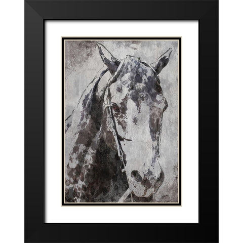 Morgan Horse- Black Beauty Black Modern Wood Framed Art Print with Double Matting by Orlov, Irena