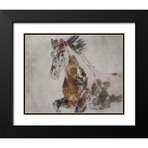Madison Horse Black Modern Wood Framed Art Print with Double Matting by Orlov, Irena