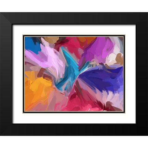 Acceleration I Black Modern Wood Framed Art Print with Double Matting by Orlov, Irena