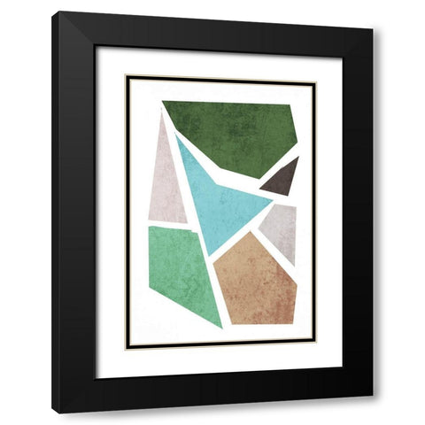 Geometric Shapes II Black Modern Wood Framed Art Print with Double Matting by Orlov, Irena